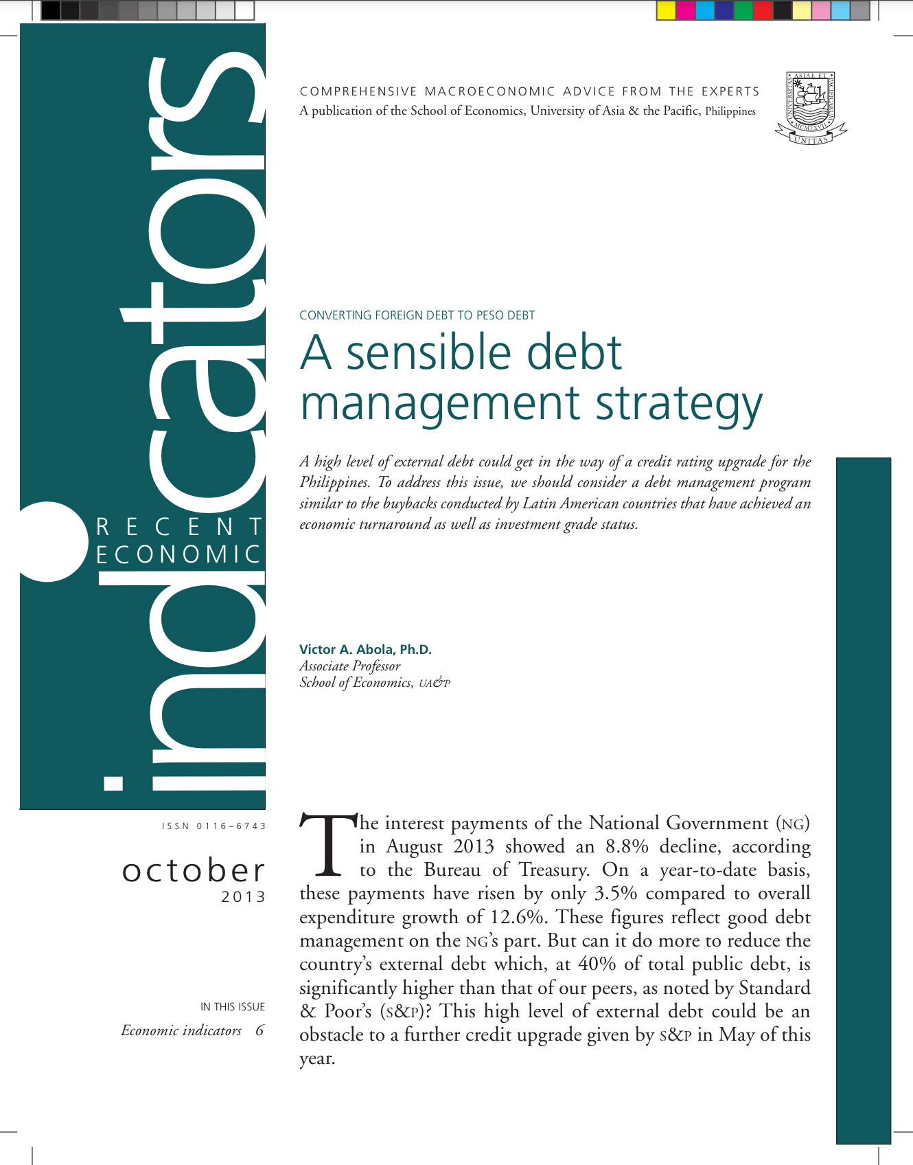 A Sensible Debt Management Strategy