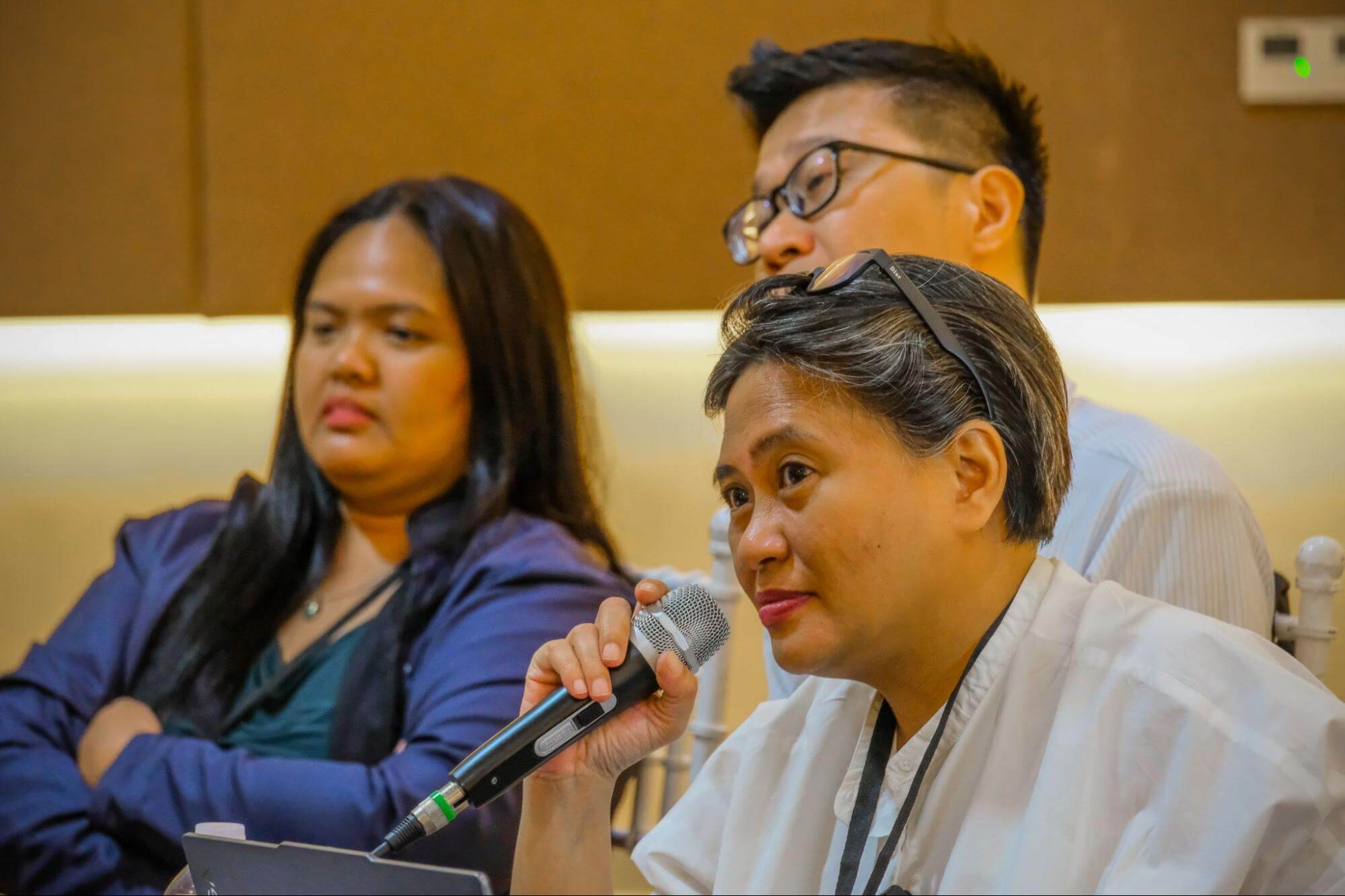 Speakers answering questions from students during the question-and-answer portion of the YES Iligan session.